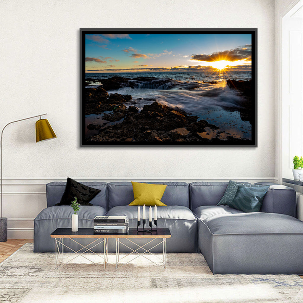 Thor's Well Sunset, Oregon Coast Wall Art