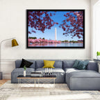 Washington Monument with Cherry Blossoms Wall Art