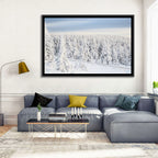 Snowy Forest Railway Tracks Wall Art