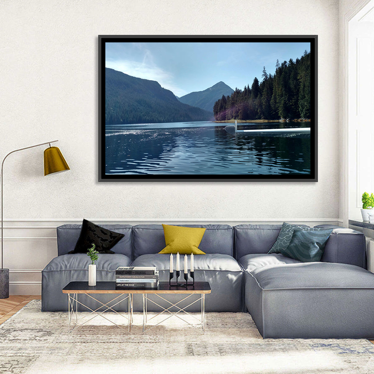 Tongass National Forest Seaplane View Wall Art in a room, landscape