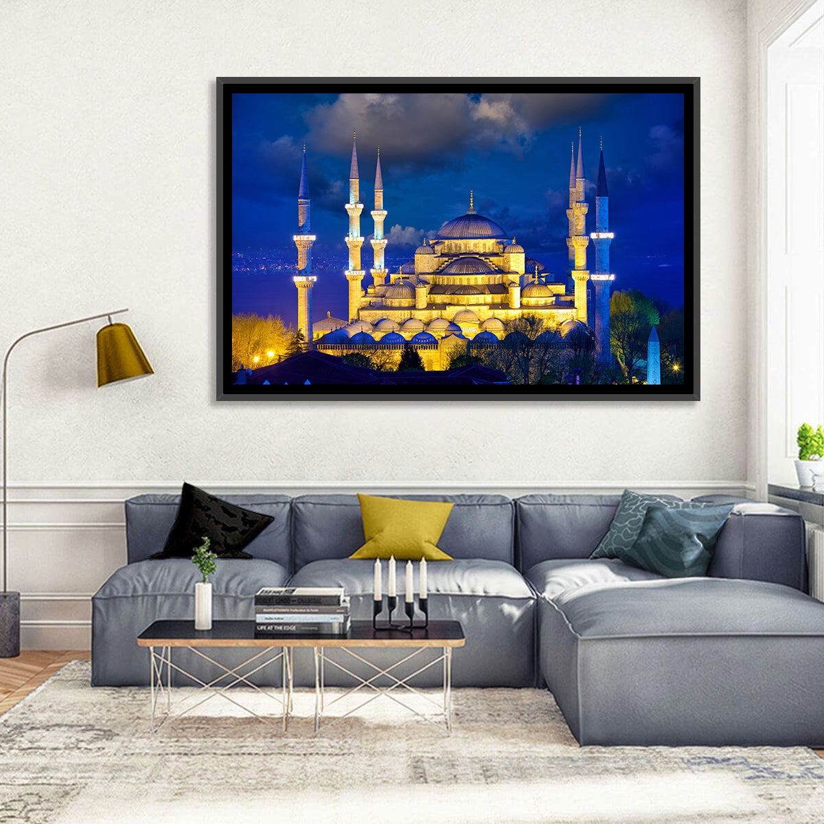 Sultanahmet Camii at Twilight Wall Art