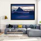 Dolomites Sunrise Silhouette Wall Art