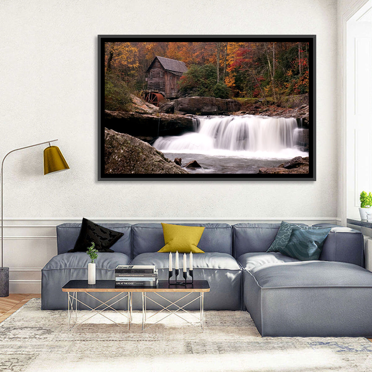 Glade Creek Grist Mill, West Virginia Wall Art in a room, landscape