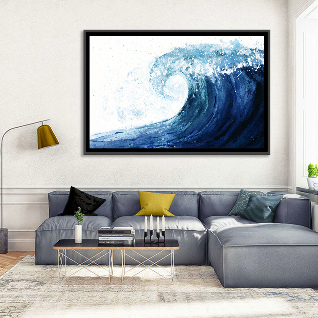 Watercolor Cresting Wave Wall Art