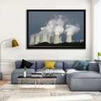Cooling Towers at Coal Power Plant Wall Art