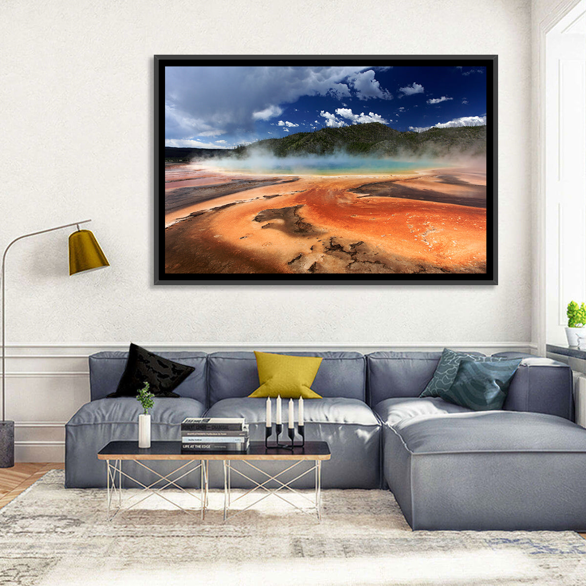 Grand Prismatic Spring, Yellowstone Wall Art in a room, landscape