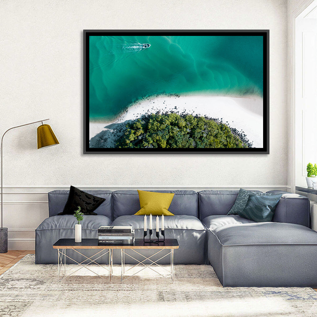 Clam Beach Aerial View Wall Art