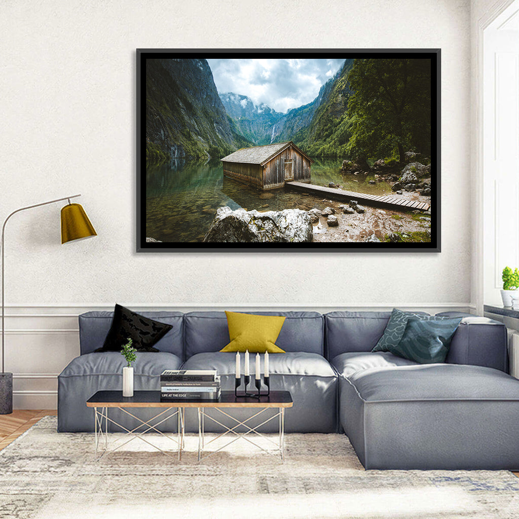 Cabin on Lake Obersee Wall Art