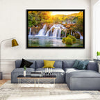Skradinski Buk Waterfall at Golden Hour Wall Art