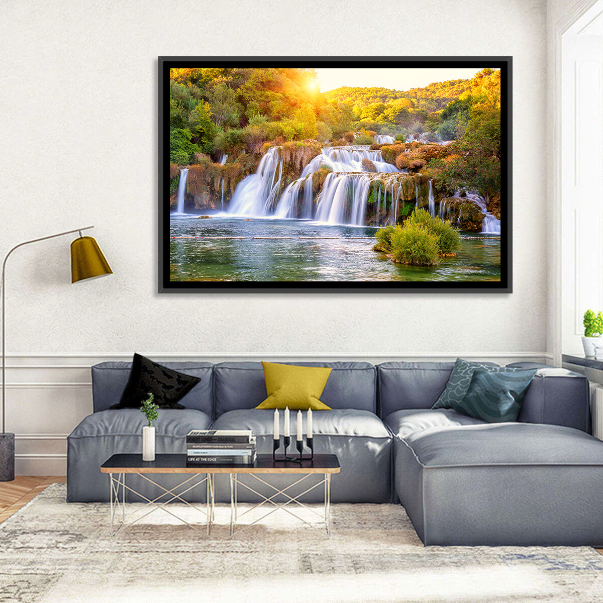 Skradinski Buk Waterfall at Golden Hour Wall Art