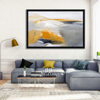 White Coastal Abstract Landscape Wall Art