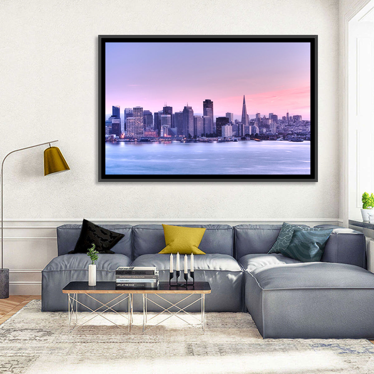 San Francisco Skyline at Lavender Dusk Wall Art