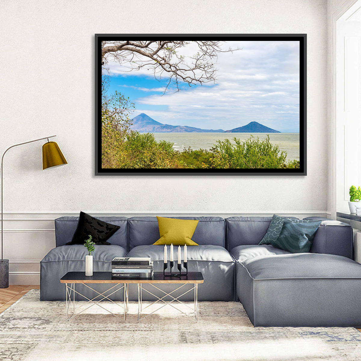 Xolotlan Lake Wall Art in a room, landscape