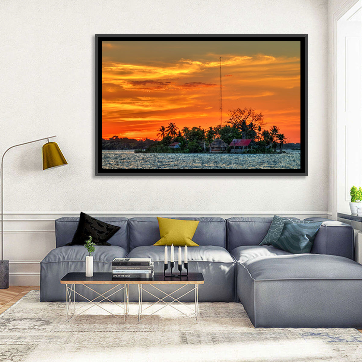 Santa Barbara Island Wall Art in a room, landscape
