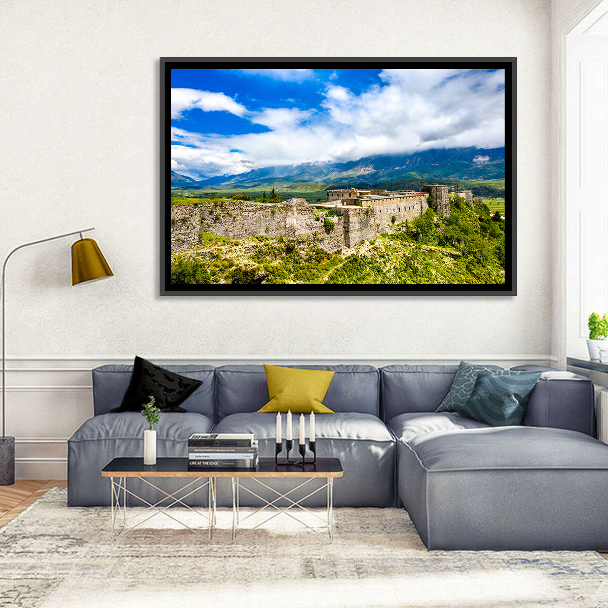 Gjirokastër Fortress Over Drino Valley Wall Art in a room, landscape