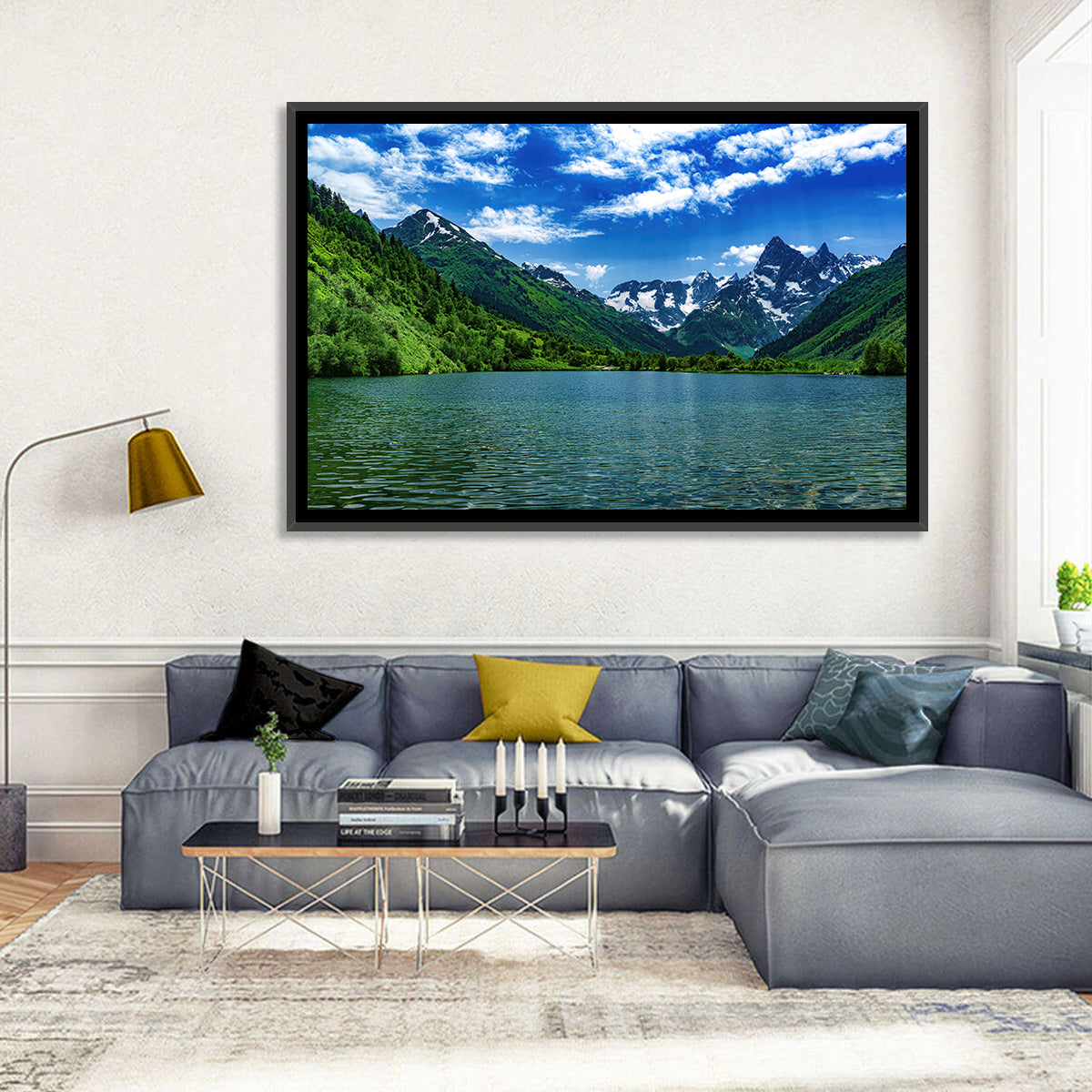 Lake Tumanly Kel Wall Art in a room, landscape