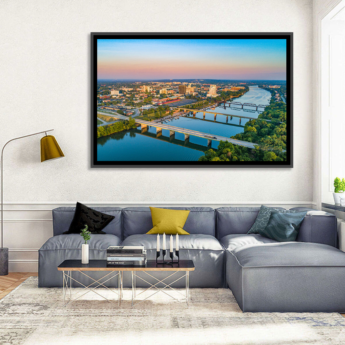 Augusta Savannah River Skyline Wall Art