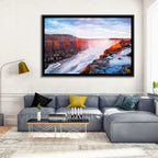 Golden Hour Selfoss Falls Rainbow Wall Art