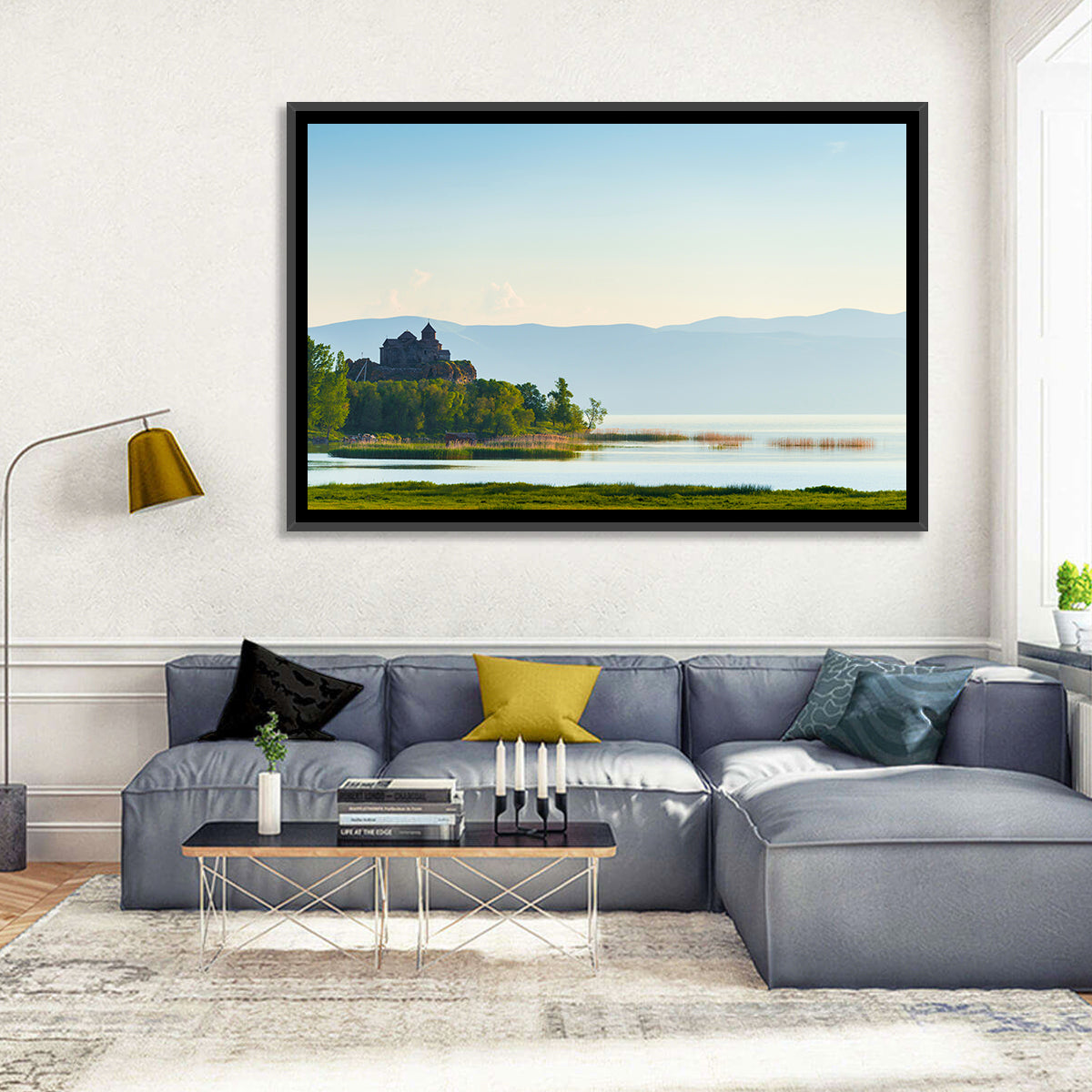 Sevanavank on Lake Sevan Wall Art in a room, landscape