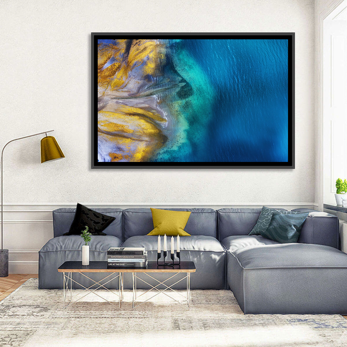 Golden Coast Abstract Wall Art