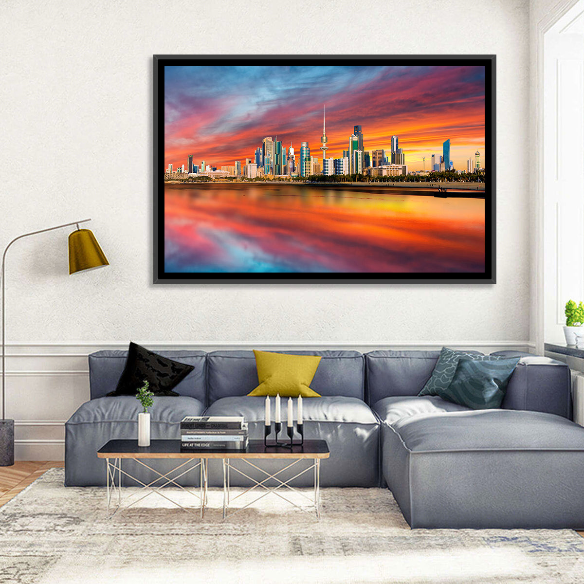 Shuwaikh Port at Dusk Wall Art