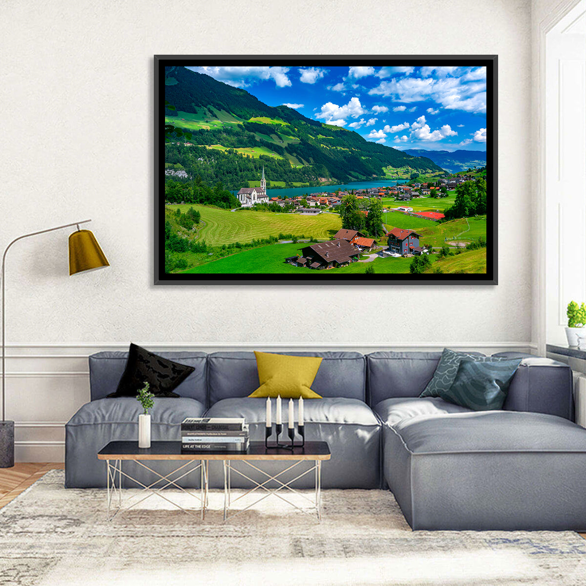 Lungern Village Panorama Wall Art