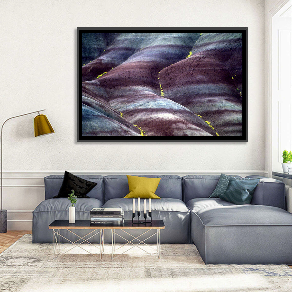 Chamarel Seven Coloured Earths Wall Art in a room, landscape