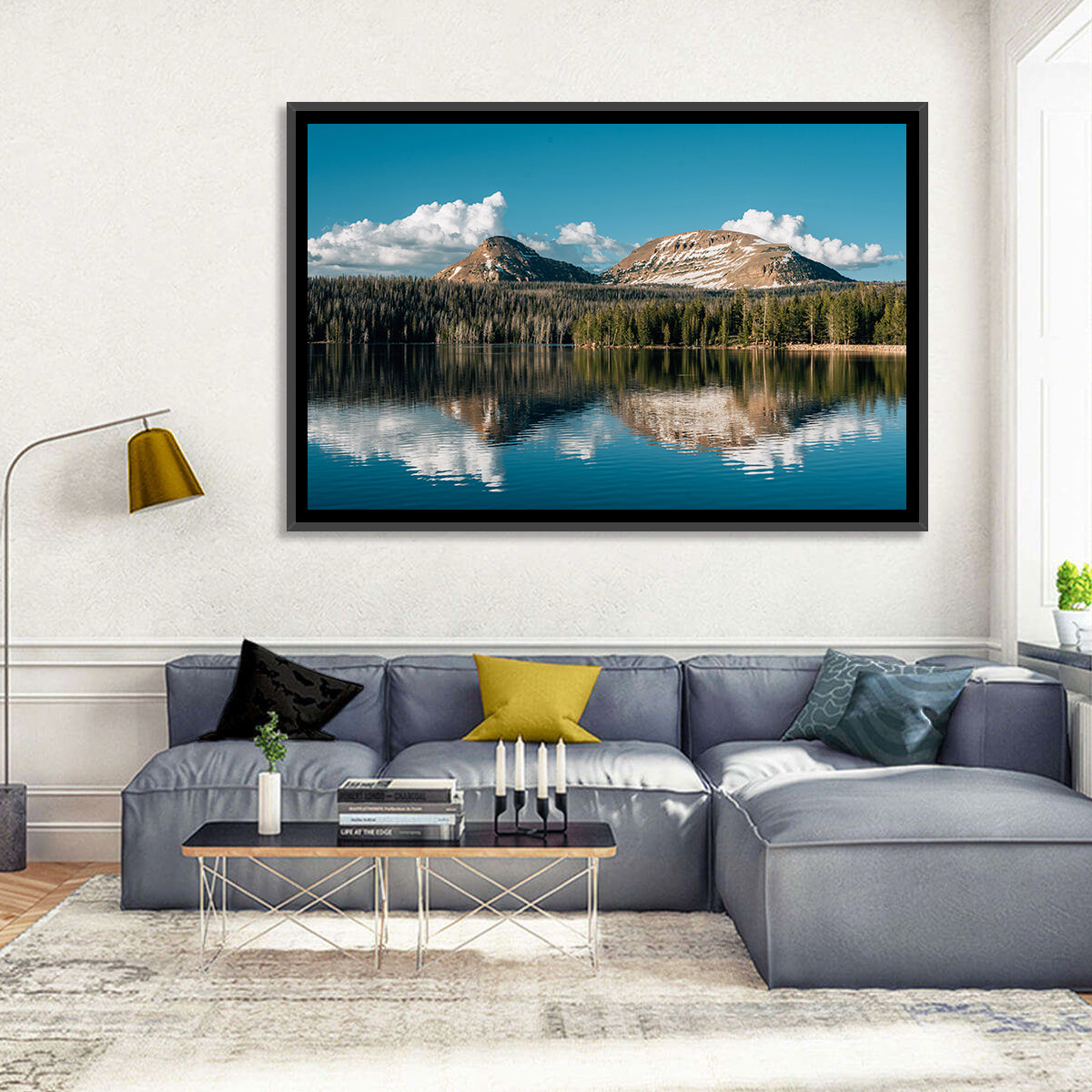 Uinta Mountains at Trial Lake Wall Art in a room, landscape