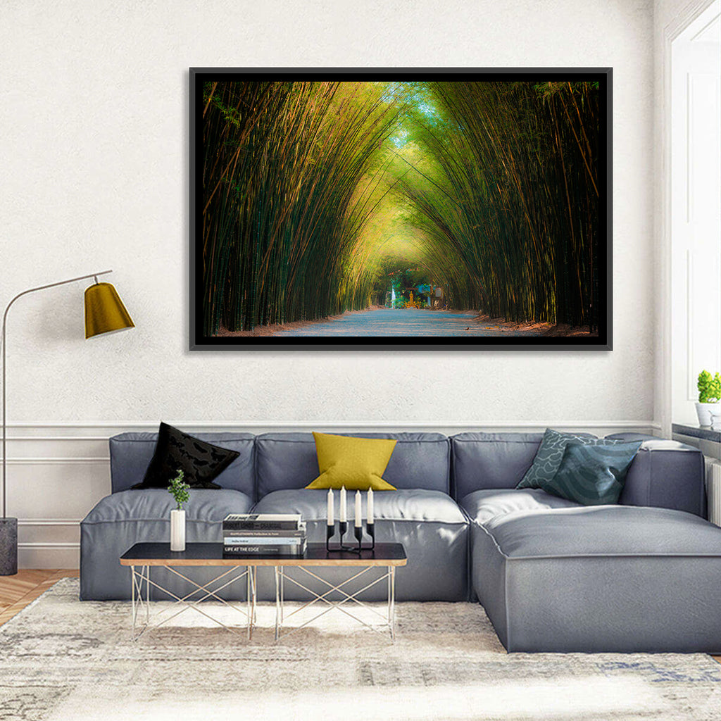 Arched Bamboo Tunnel Wall Art