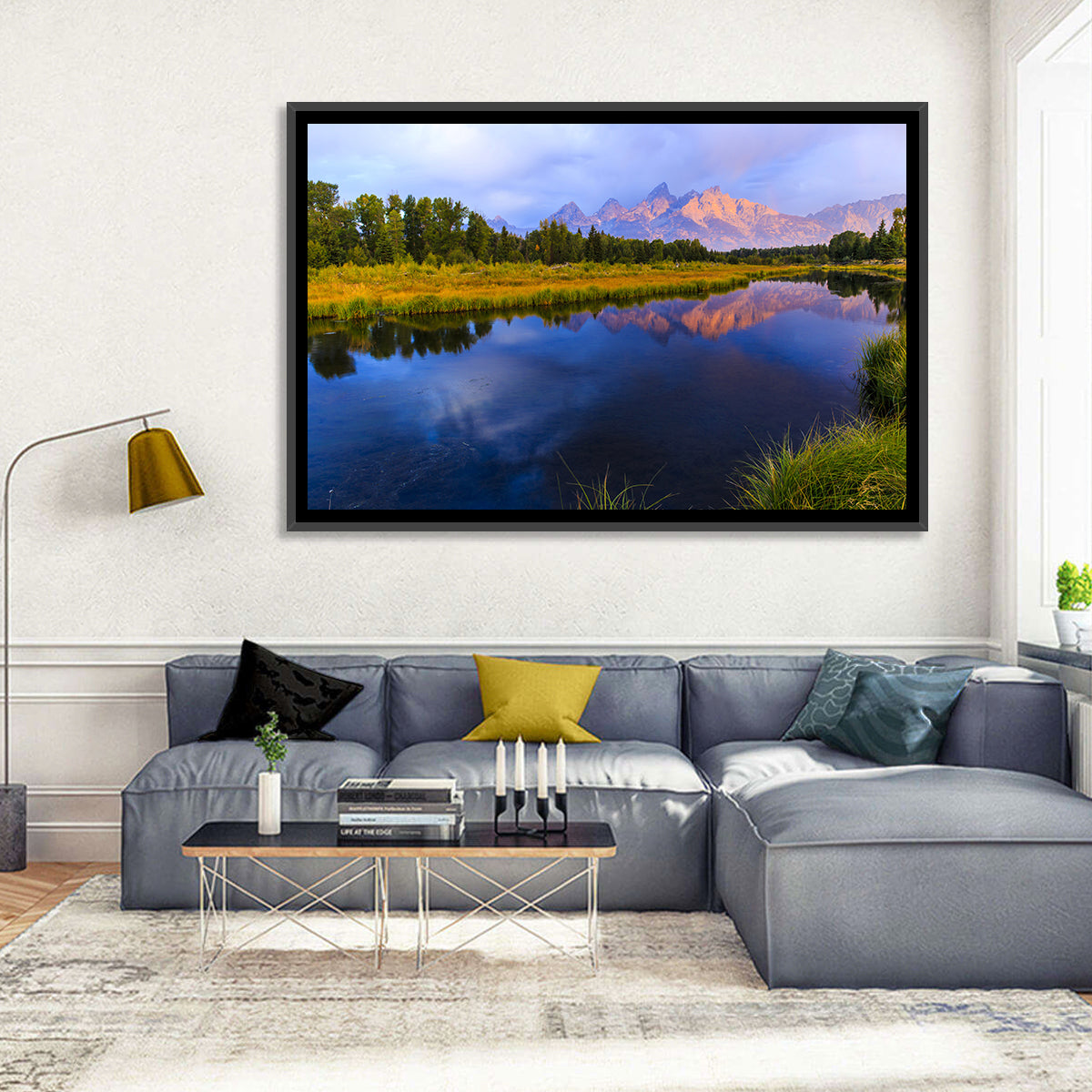 Grand Tetons Sunrise Over Snake River Wall Art
