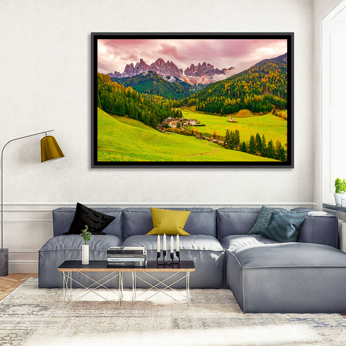 St Johann Church, Santa Maddalena Wall Art in a room, landscape