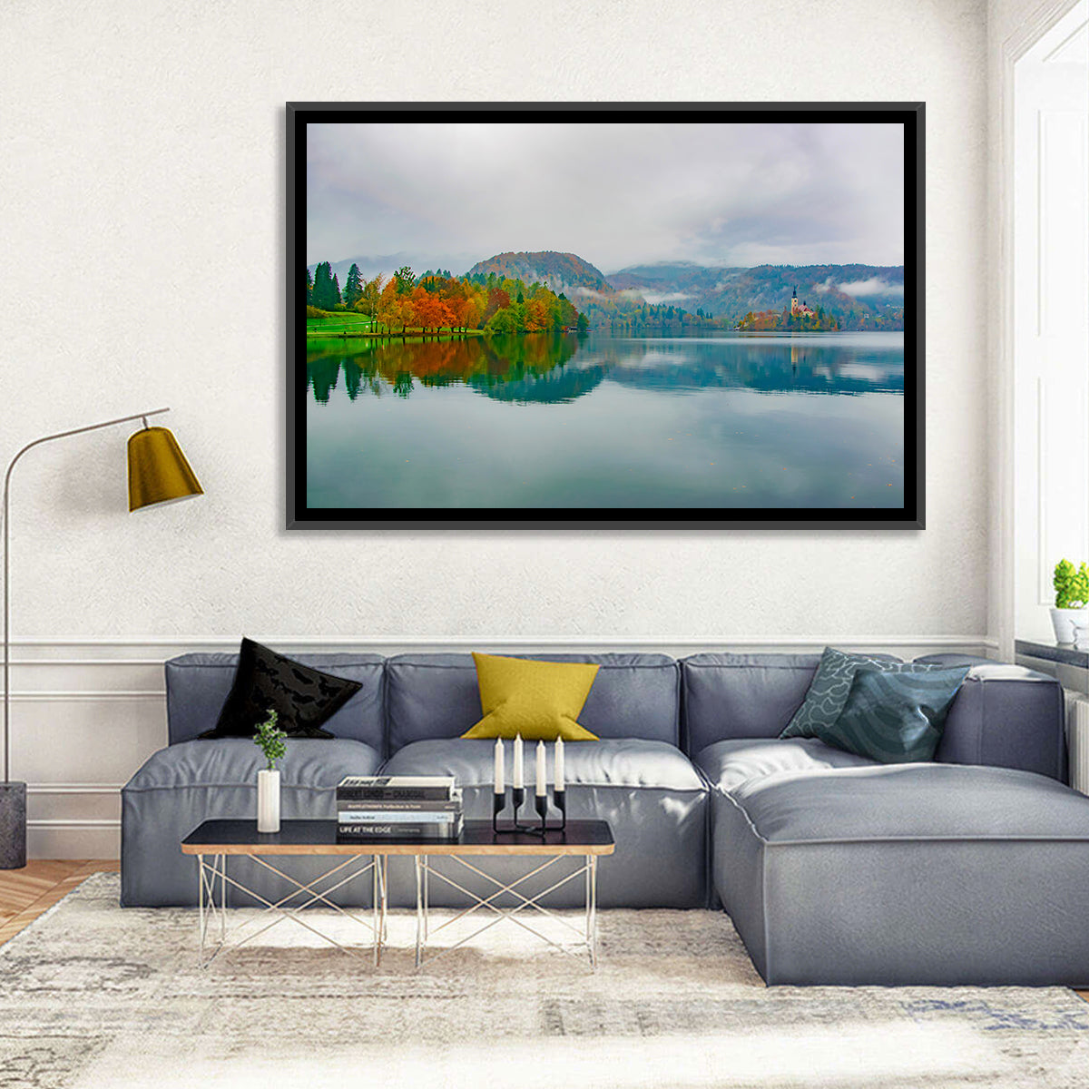 Lake Bled Island Church Wall Art