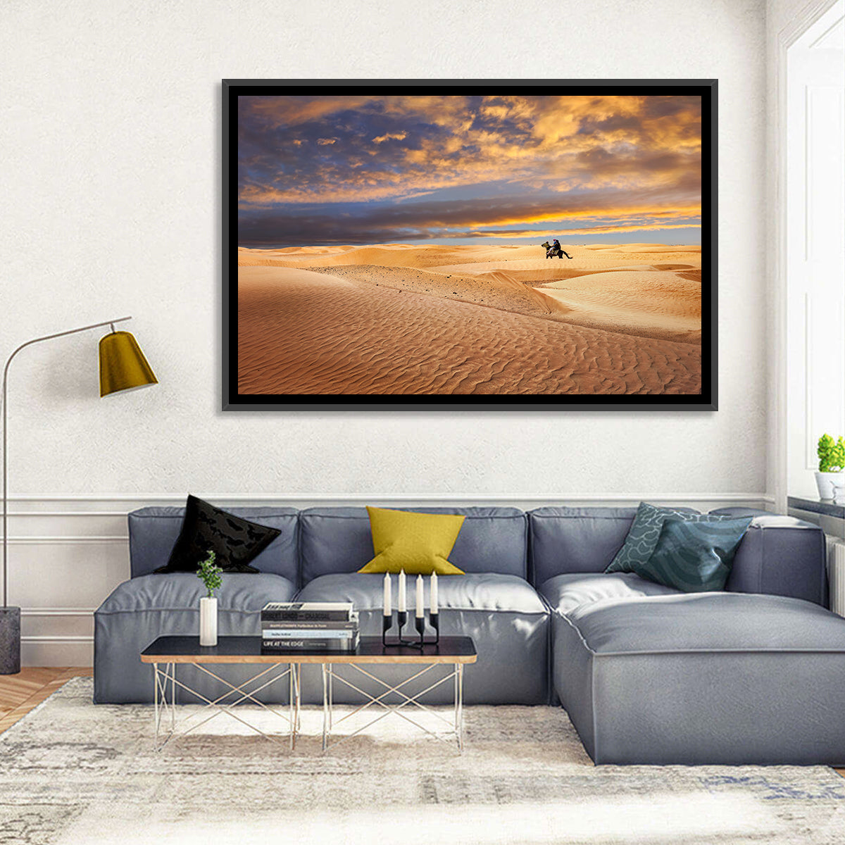 Sahara Camel Rider at Sunset Wall Art
