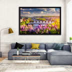 Prague Vltava Bridges in Spring Light Wall Art