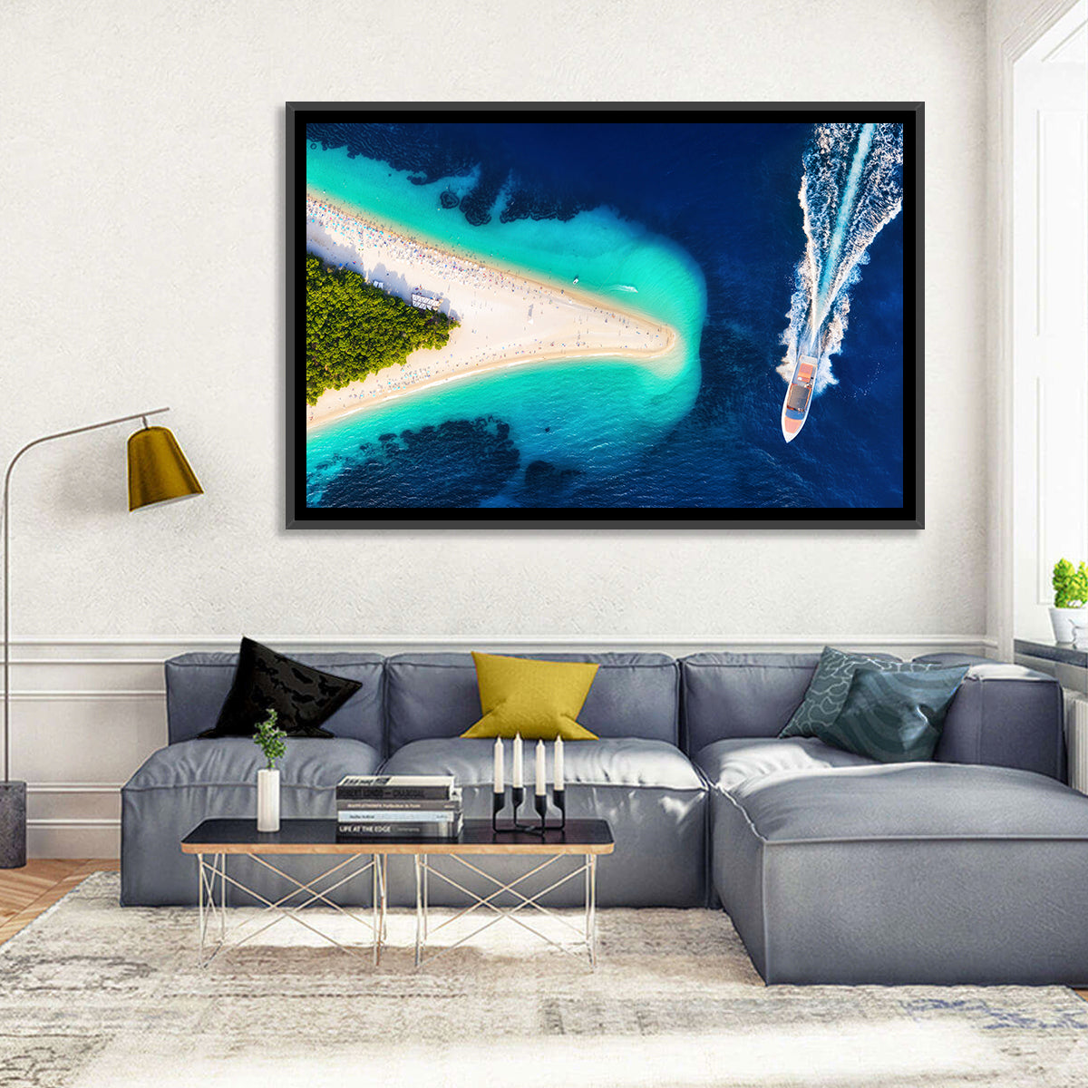 Zlatni Rat Beach Aerial, Bol Croatia Wall Art