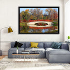 Tenney Park Stone Bridge Reflection Wall Art