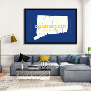 Connecticut State Map Wall Art