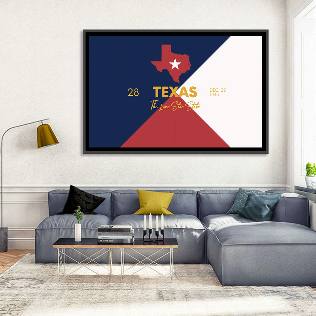 Lone Star State Map Wall Art