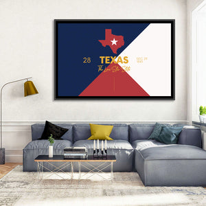 Texas State Map Wall Art