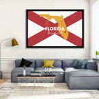 Florida Gold Map Graphic Wall Art