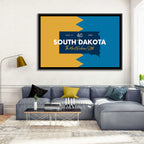 South Dakota Silhouette Map Wall Art