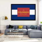 Colorado State Flag Map Wall Art
