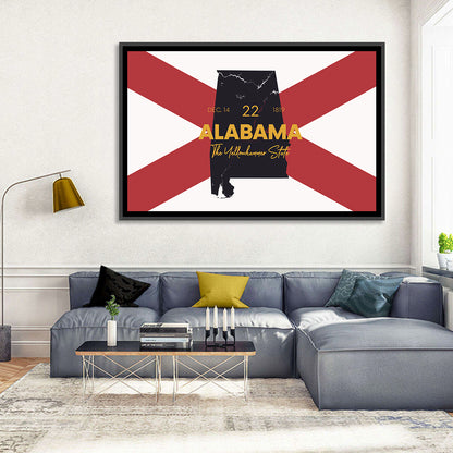 Alabama State Map Wall Art