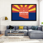Arizona Sunburst Map Wall Art