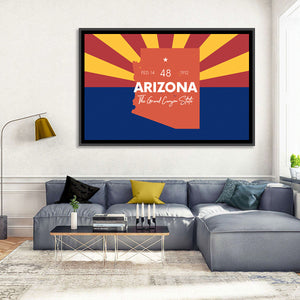 Arizona State Map Wall Art