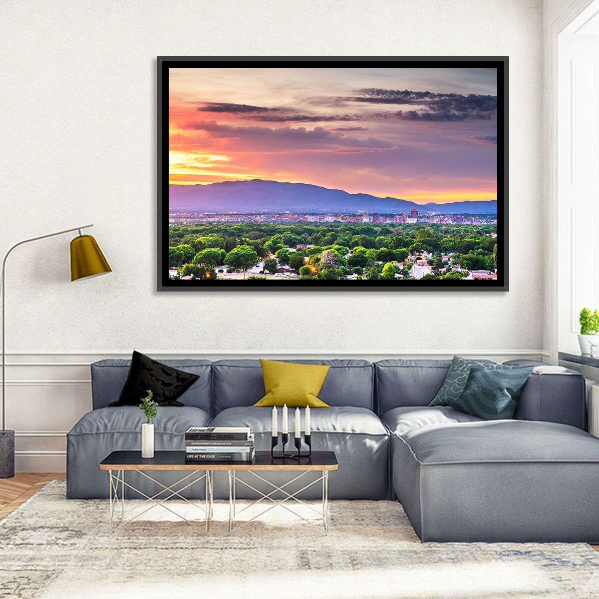 Albuquerque Skyline at Dusk Wall Art