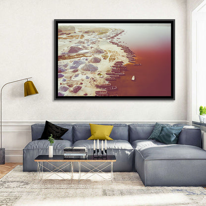 Lake Retba Aerial Wall Art