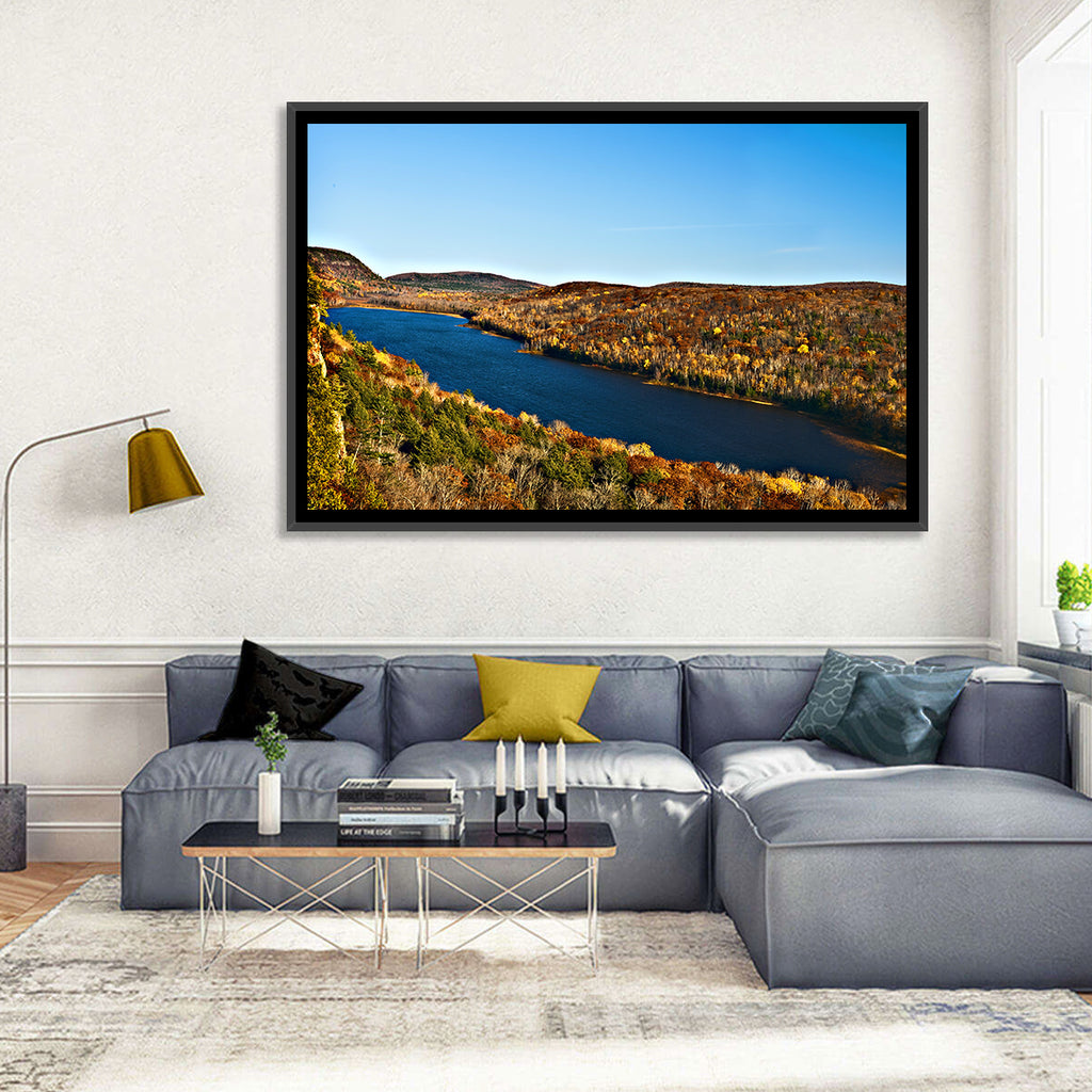 Lake of the Clouds Golden Hour Wall Art