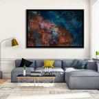 Blue to Rust Color Field Wall Art