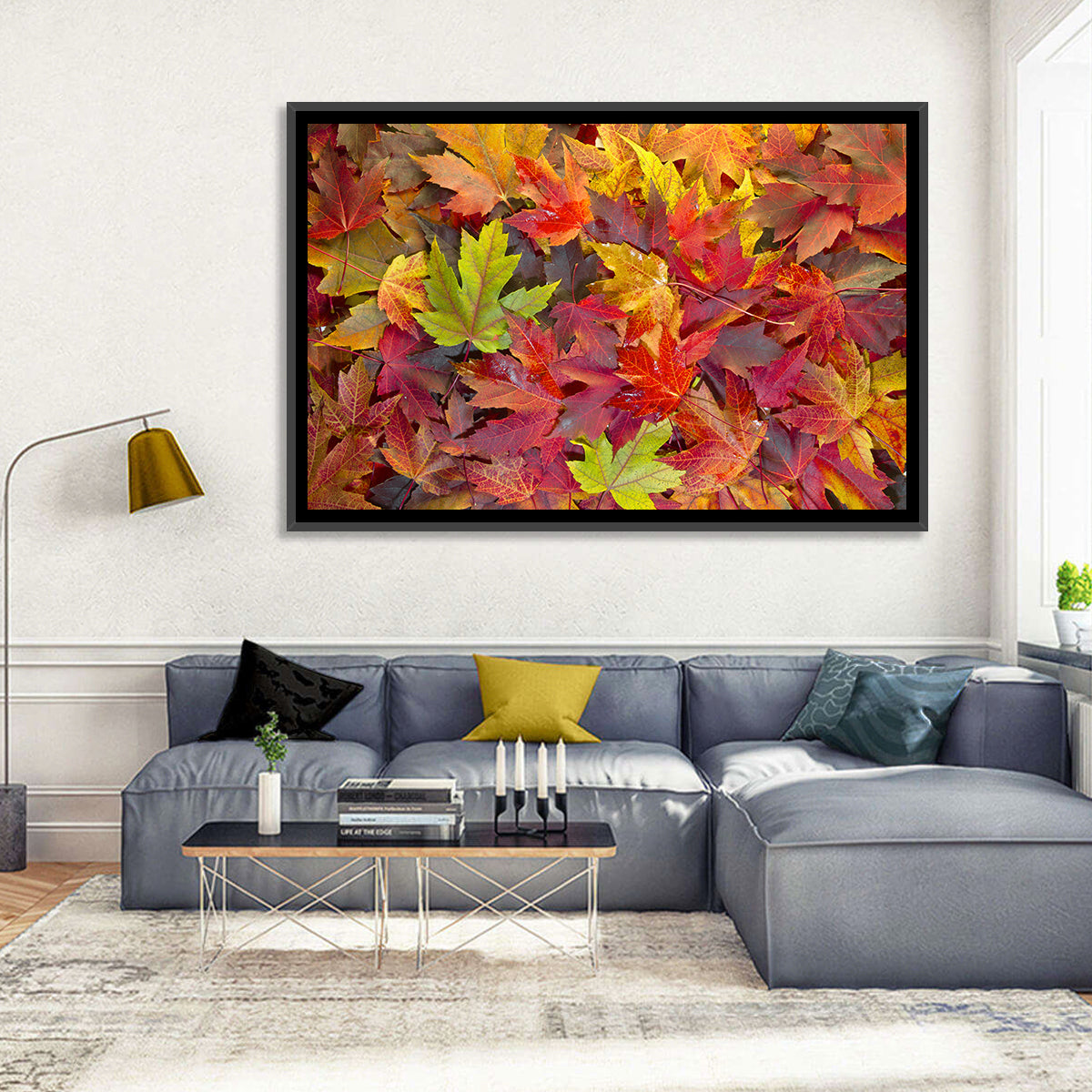 Autumn Maple Leaves Close-up Wall Art